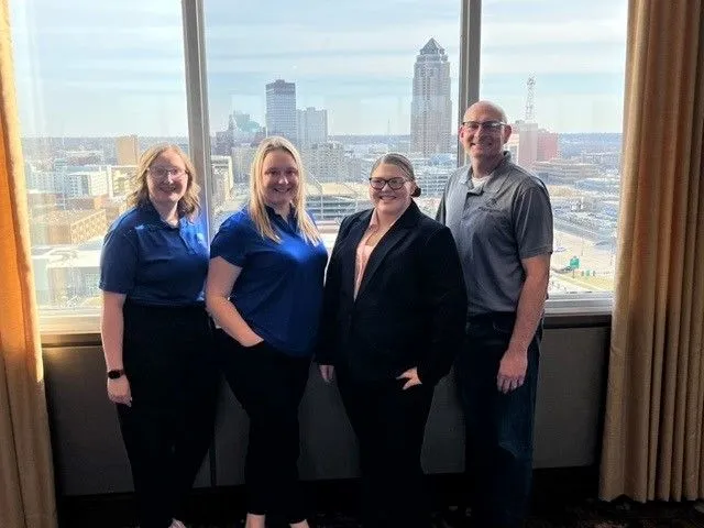 Youth of the Year 2023 Club winner Jascy with club staff at the Iowa Capital.